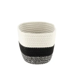 CORBEILLE D.21X13X12CM NATUREL NOIR CHINE