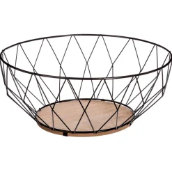 CORBEILLE LOSANGE NOIR 28CM