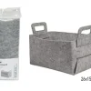 CORBEILLE RANGEMENT FEUTRINE GRIS CLAIR TAILLE S