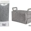 CORBEILLE RANGEMENT FEUTRINE GRIS CLAIR TAILLE L