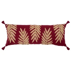 COUSSIN BRODE FEUILLE YUCA 30X80CM