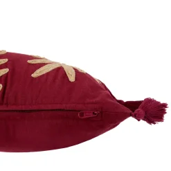 COUSSIN BRODE FEUILLE YUCA 30X80CM