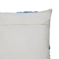 COUSSIN COTON TUFTE POPPY BLEU 50X50CM