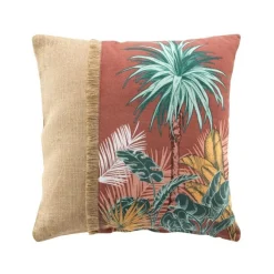 COUSSIN DEHOUSSABLE FRANGES 45X45CM COTON ET JUTE PALMANOVA