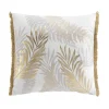 COUSSIN DEHOUSSABLE FRANGE 50X50CM IMPRIME METALLISE MELISSE