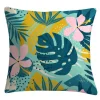 COUSSIN DEPERLANT DECO IMPRIME FEUILLES 45X45CM