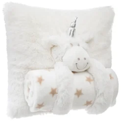 COUSSIN ET PLAID LICORNE