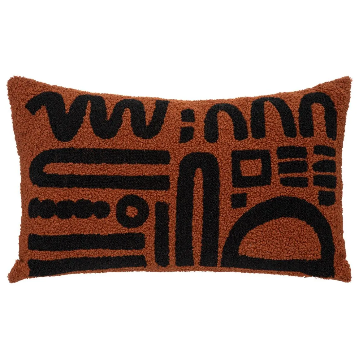 COUSSIN FOURRURE BOUCLETTE BRODE OLME CANELLE 30X50CM