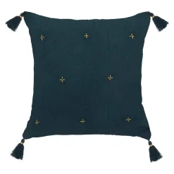 COUSSIN GAZE BRODE OR BLE 40X40CM