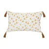 COUSSIN GAZE IMPRIME CANNELLE 30X50CM