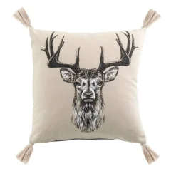 COUSSIN POMPON 40 X 40 CM COTON DEER CHIC