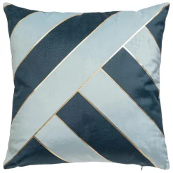 COUSSIN RAYE NELYA VELOURS BLEU 40X40CM