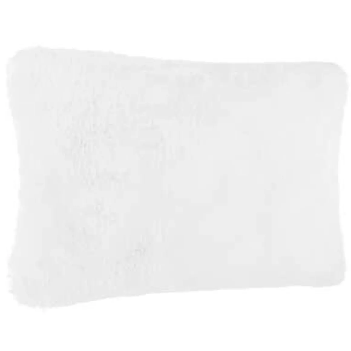 COUSSIN RECTANGLE FOURRURE BLANC 30X45CM