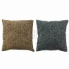 COUSSIN 45X45CM CHENILLE MARRON BLEU
