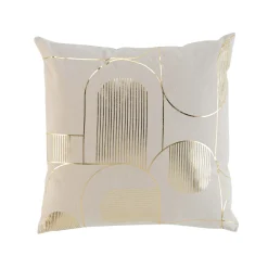 COUSSIN 45X45CM COTON IMPRIME METALLISE SEVENTIES