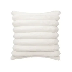 COUSSIN 45X45CM FOURRURE VELOURS BOUDOIR NATUREL