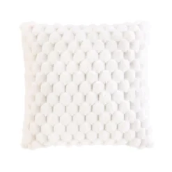 COUSSIN 45X45CM FOURRURE VELOURS FROSTY NATUREL