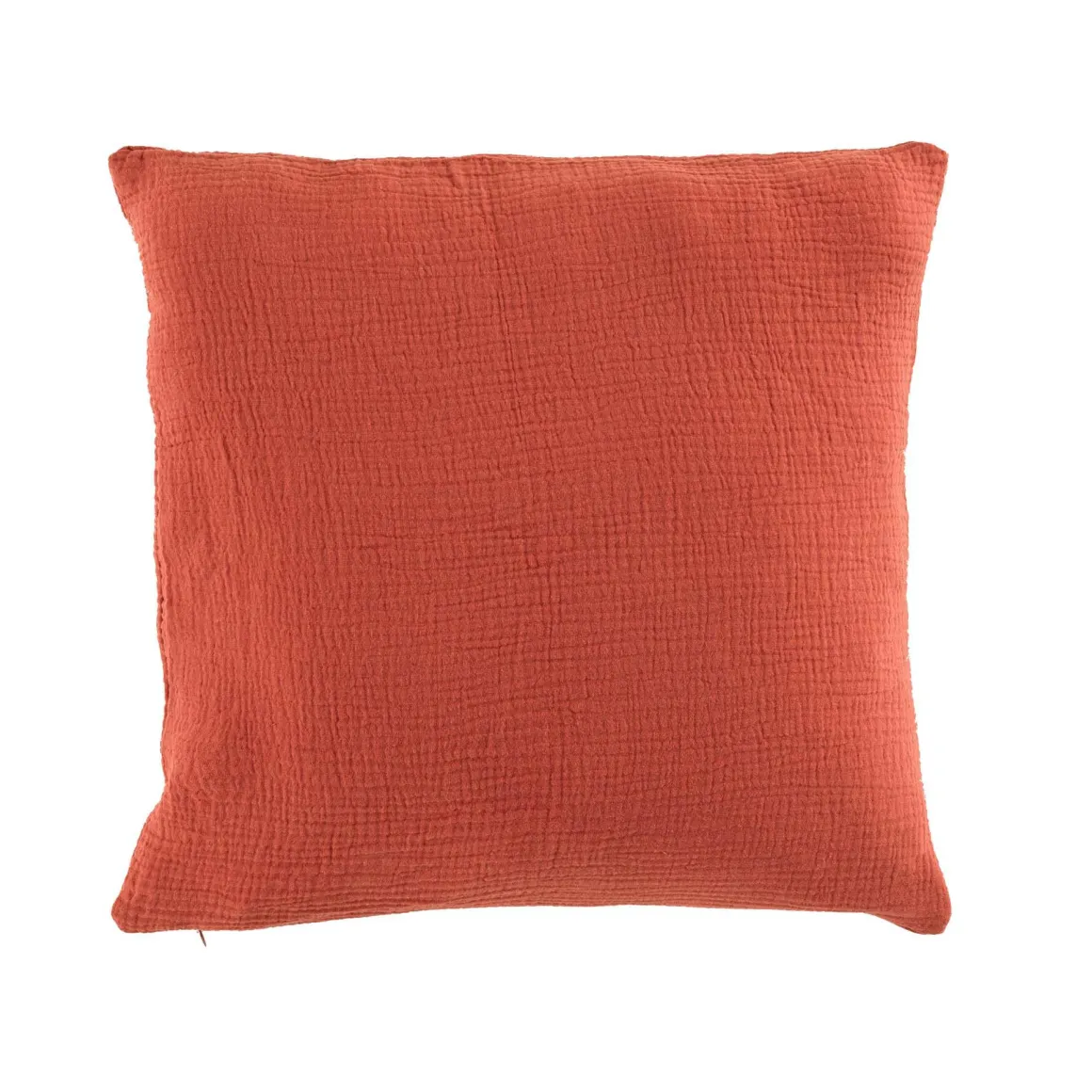 COUSSIN 40X40CM GAZE DE COTON UNI ANGELIA TERRACOTTA