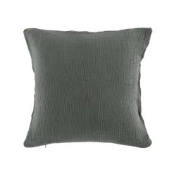 COUSSIN 40X40CM GAZE DE COTON UNI ANGELIA ANTHRACITE