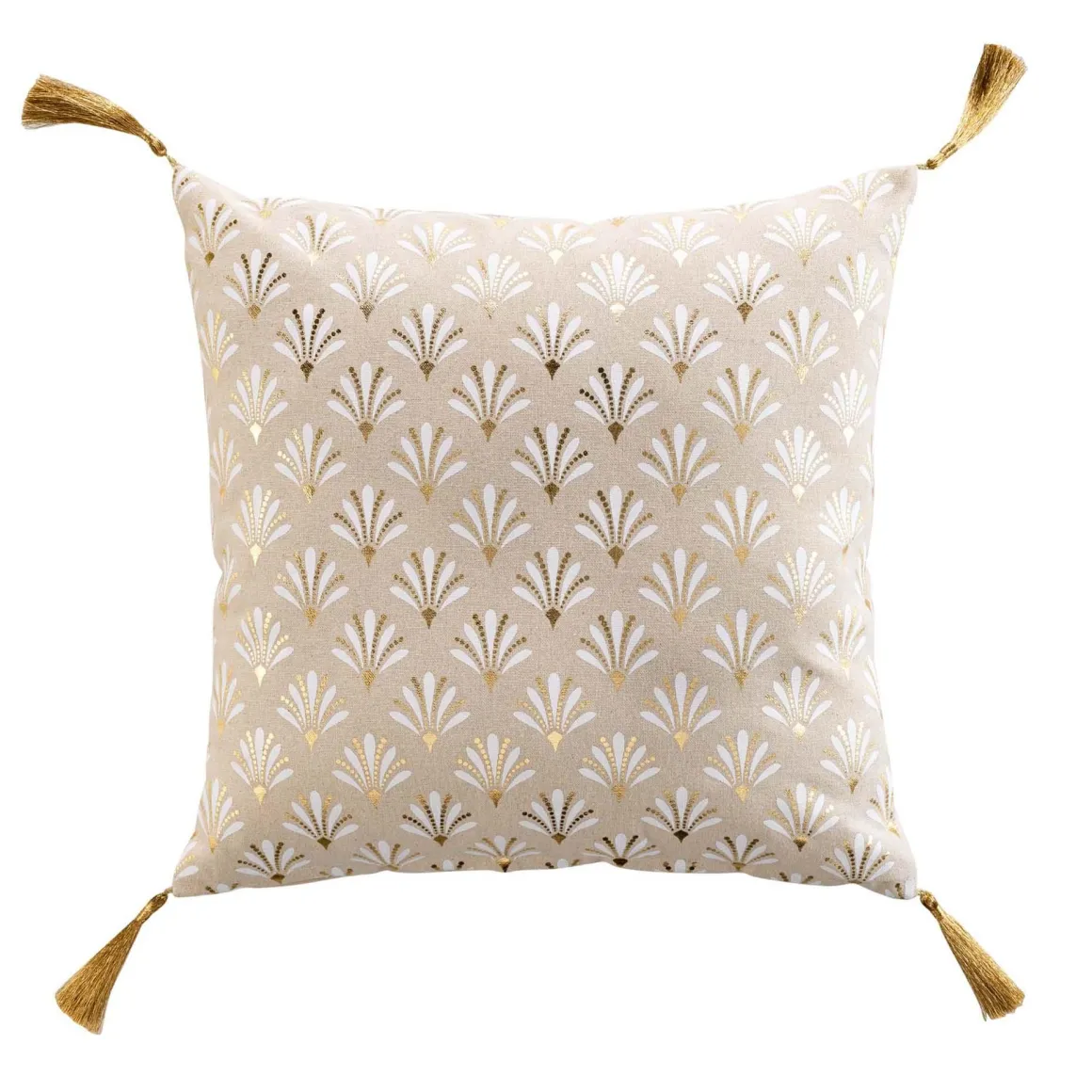 COUSSIN 40X40CM IMPRIME METALLISE RAFINA