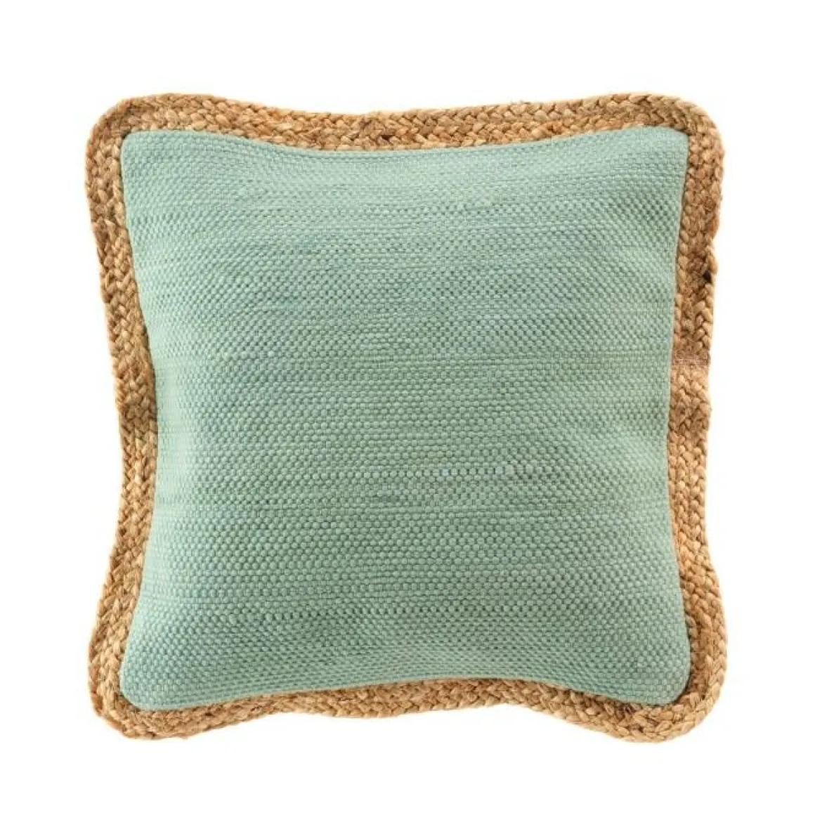 COUSSIN 45X45CM UNI ET JUTE AKINA SAUGE