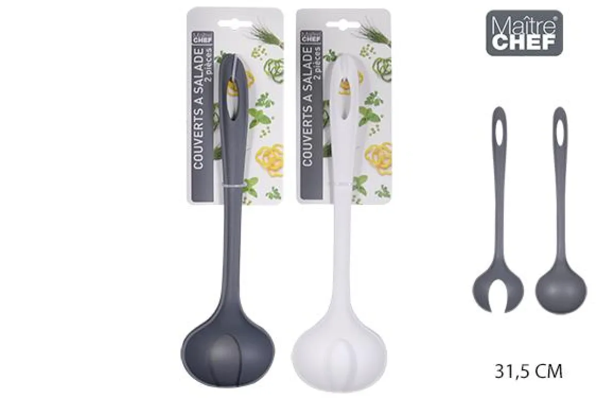 COUVERTS SALADE PLASTIQUE 2PCS