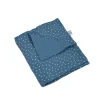 COUVERTURE GAZE DE COTON 75X75CM BLEU FONCE