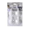 4 CROCHETS VENTOUSES BLANC