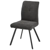 CYRIELLE CHAISE ANTHRACITE PIEDS METAL NOIR