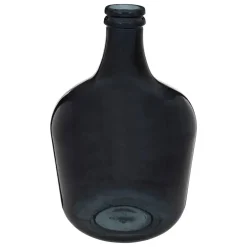 DAME JEANNE VERRE RECYCLE LUMIERE D HIVER NOIR H.42CM