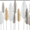 DECO MURALE METAL FEUILLE 134X68CM