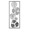DECO MURALE METAL FLEUR ARGENT 25X61CM