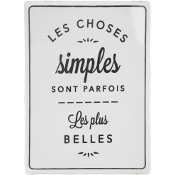 DECO MURALE PLAQUE CYPRIEN METAL D.45X35CM