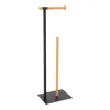DEROULEUR ET RESERVE PAPIER WC METAL BAMBOU NOIR
