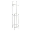 DEROULEUR ET RESERVE PAPIER WC METAL BLANC