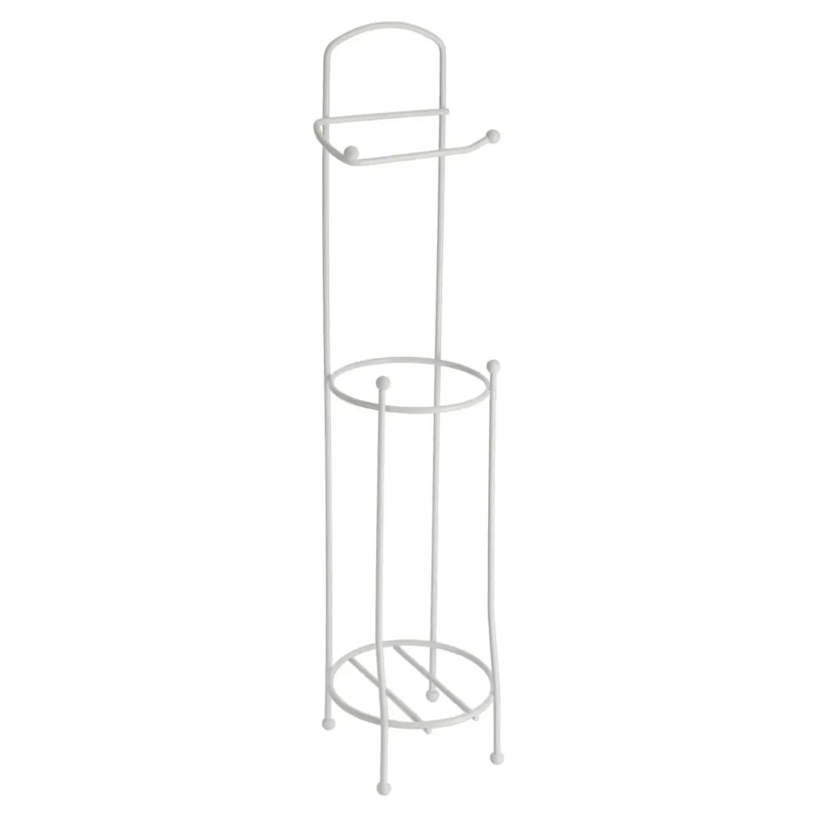DEROULEUR ET RESERVE PAPIER WC METAL BLANC