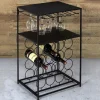DESSERTE METAL PORTE BOUTEILLE