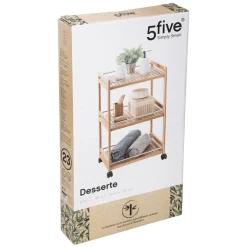 DESSERTE 3 TABLETTES BAMBOU
