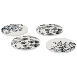 DESSOUS DE VERRE WHITE FLORAL X4 PIECES