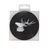 DESSOUS VERRE ROND GRIS FONCE RENNE 4 PIECES