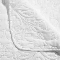 DESSUS DE LIT ARABESQUE AVEC 2 TAIES IVOIRE 240X260CM