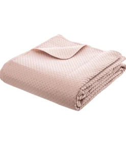 DESSUS DE LIT ET 2 TAIES DOLCE ROSE POUDRE 260X240CM