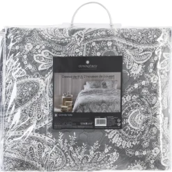 DESSUS DE LIT MARIE AVEC 2 TAIES GRIS CLAIR 240X260CM