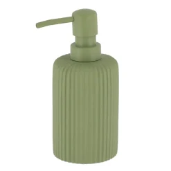DISTRIBUTEUR A SAVON ARRONDI STRIE POLYRESINE 230ML KAKI