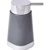 DISTRIBUTEUR A SAVON BASE CHROMEE GRIS