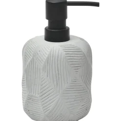 DISTRIBUTEUR A SAVON CIMENT AVEC RAINURES GRIS