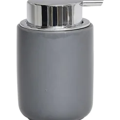DISTRIBUTEUR A SAVON DOLOMITE ROND POMPE CHROME GRIS
