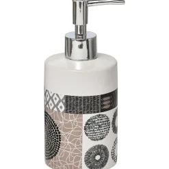DISTRIBUTEUR A SAVON DOLOMITE ROND IMPRIME MASAI