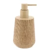 DISTRIBUTEUR A SAVON EN POLYRESINE EFFET BOIS 350ML NATUREL