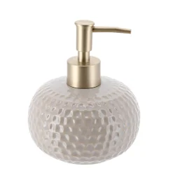 DISTRIBUTEUR A SAVON GRES LAQUE FACON ECAILLE 440ML BEIGE